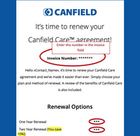 Verlängerung der Canfield Care-Vereinbarung